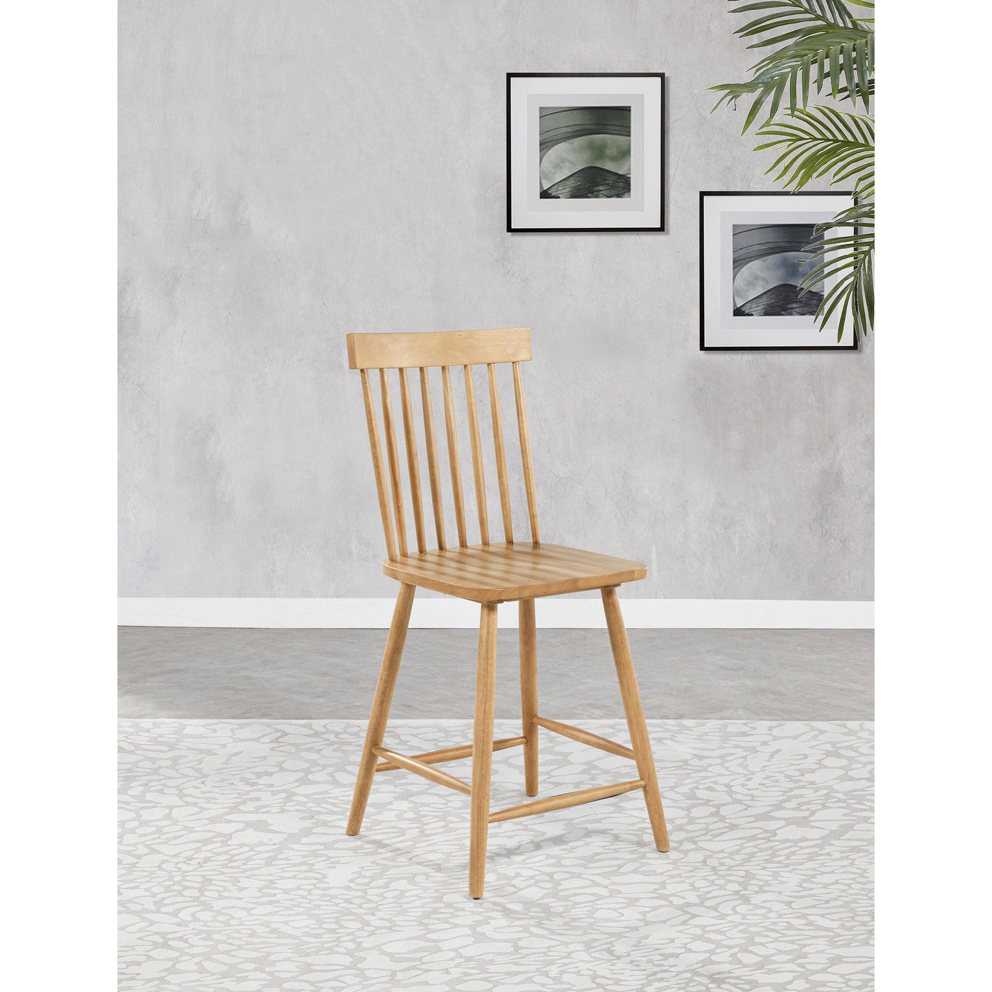  Coaster Furniture Andrews 122509 Set of 2 Windsor Counter Height Dining Side Chair - Light Ash IMAGE 6