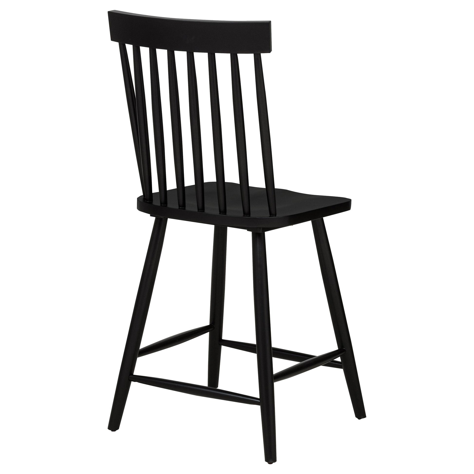  Coaster Furniture Andrews 122509BLK Set of 2 Windsor Counter Height Dining Side Chair - Black IMAGE 2