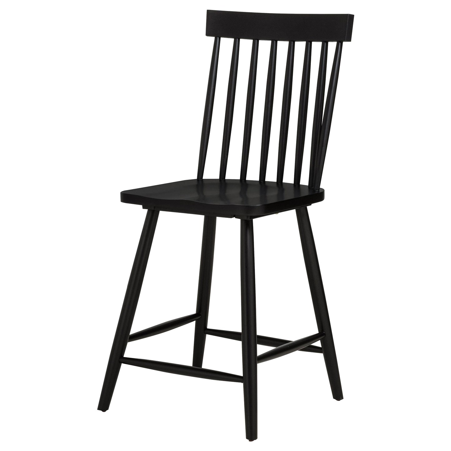  Coaster Furniture Andrews 122509BLK Set of 2 Windsor Counter Height Dining Side Chair - Black IMAGE 3
