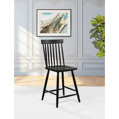  Coaster Furniture Andrews 122509BLK Set of 2 Windsor Counter Height Dining Side Chair - Black IMAGE 4