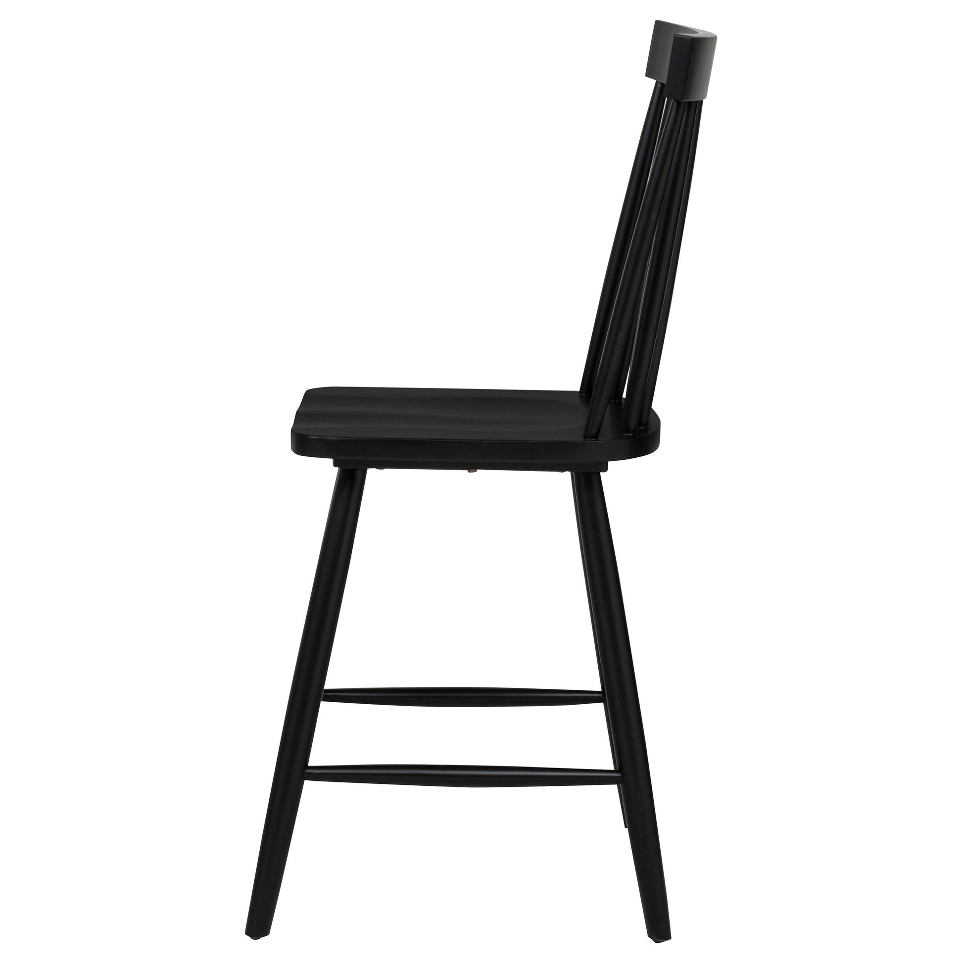  Coaster Furniture Andrews 122509BLK Set of 2 Windsor Counter Height Dining Side Chair - Black IMAGE 5