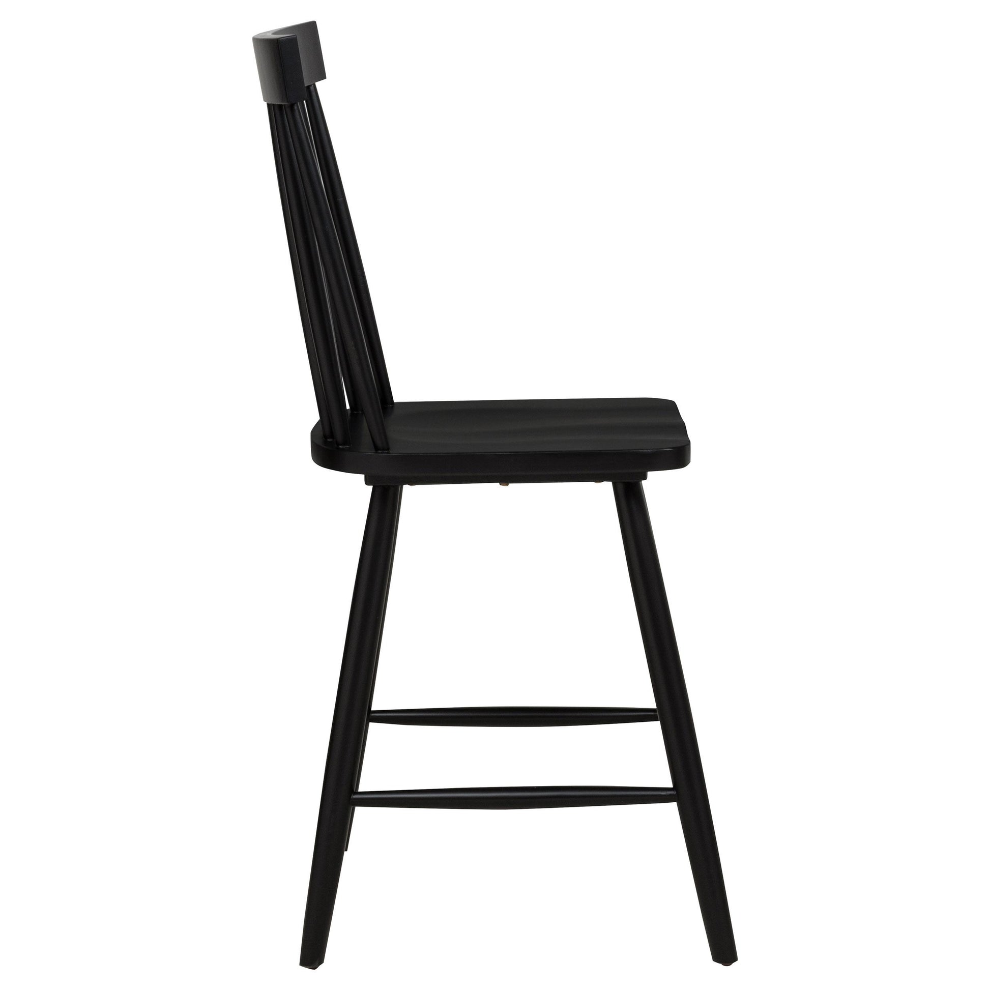  Coaster Furniture Andrews 122509BLK Set of 2 Windsor Counter Height Dining Side Chair - Black IMAGE 6