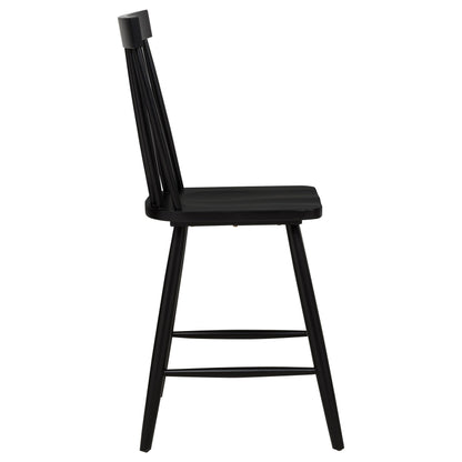  Coaster Furniture Andrews 122509BLK Set of 2 Windsor Counter Height Dining Side Chair - Black IMAGE 6