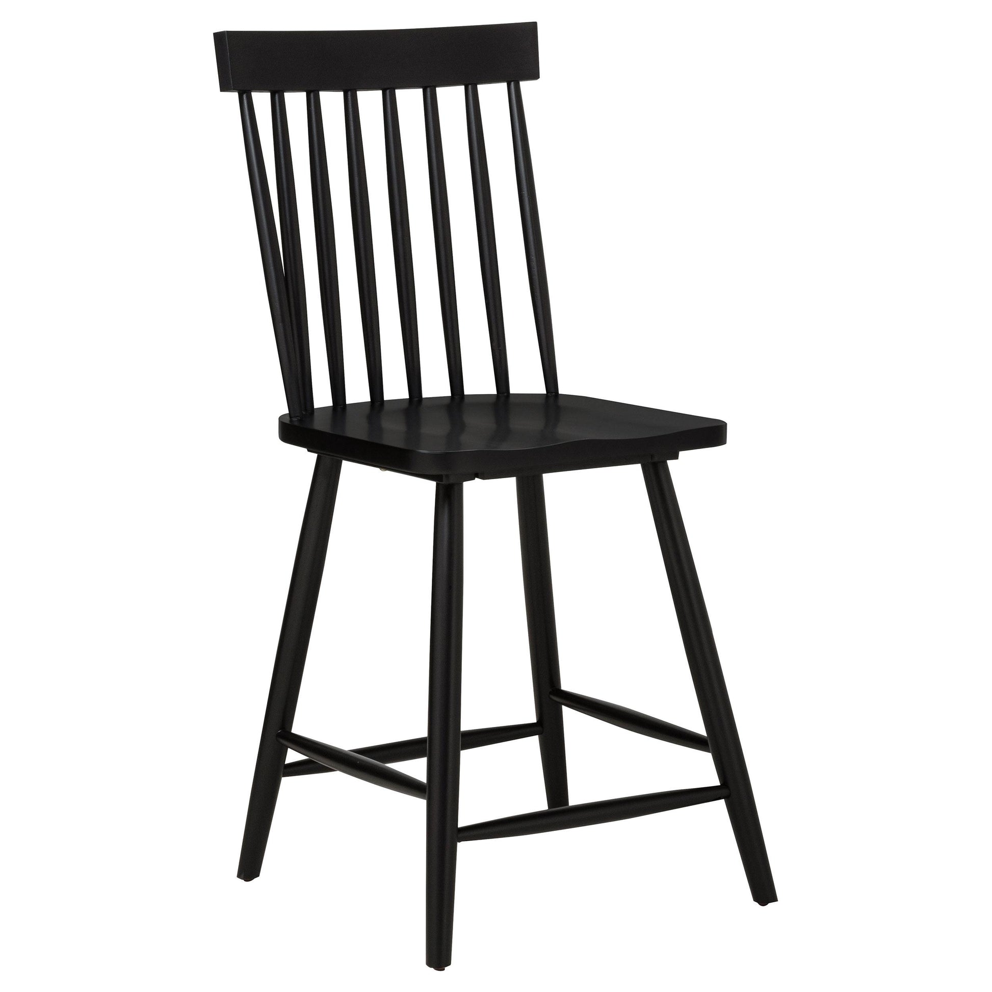  Coaster Furniture Andrews 122509BLK Set of 2 Windsor Counter Height Dining Side Chair - Black IMAGE 7