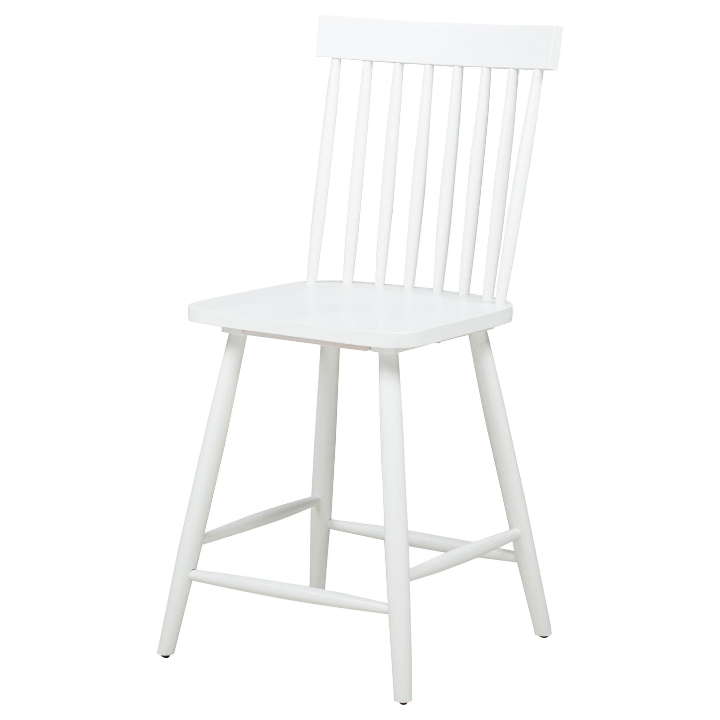  Coaster Furniture Andrews 122509WHT Set of 2 Windsor Counter Height Dining Side Chair - White IMAGE 2