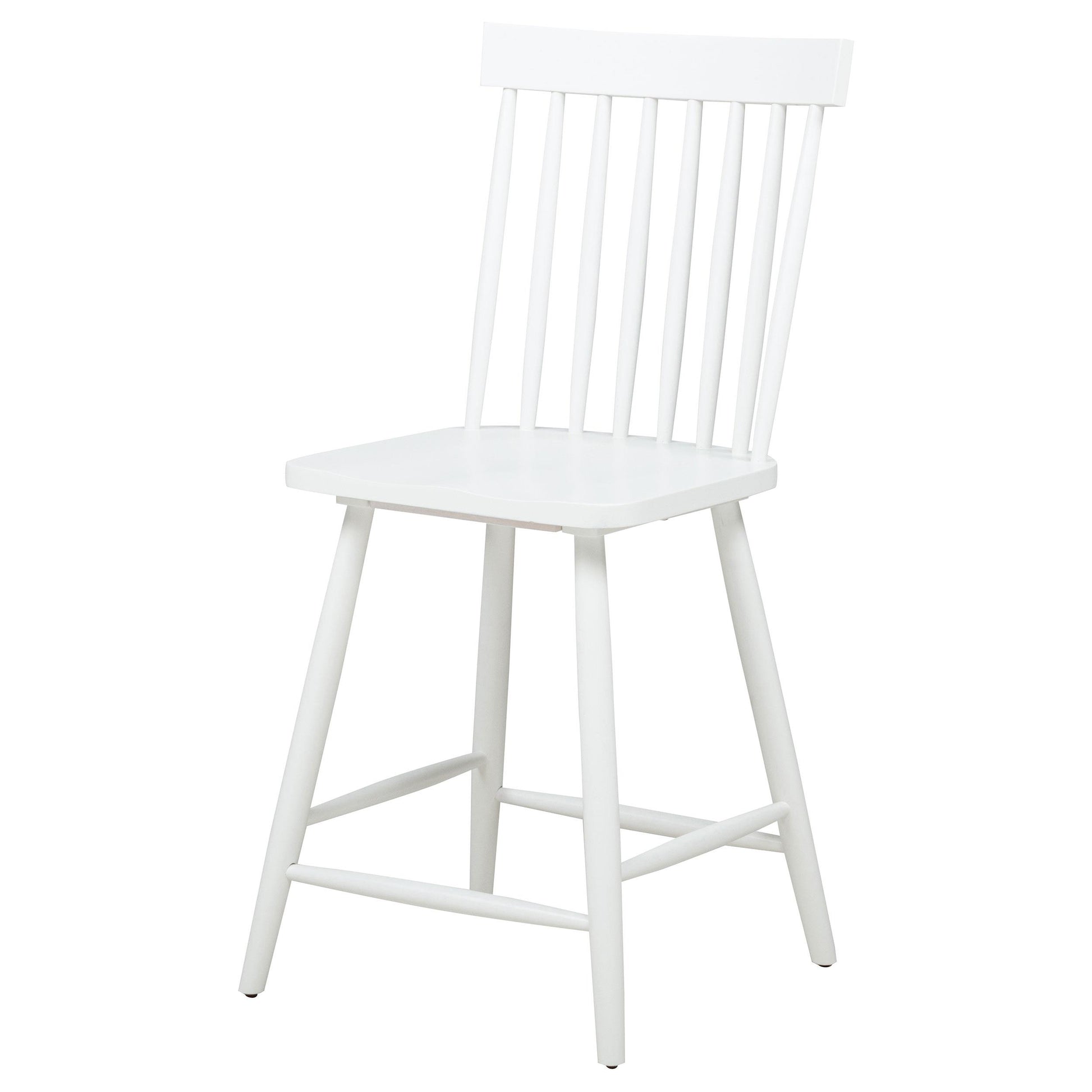  Coaster Furniture Andrews 122509WHT Set of 2 Windsor Counter Height Dining Side Chair - White IMAGE 2