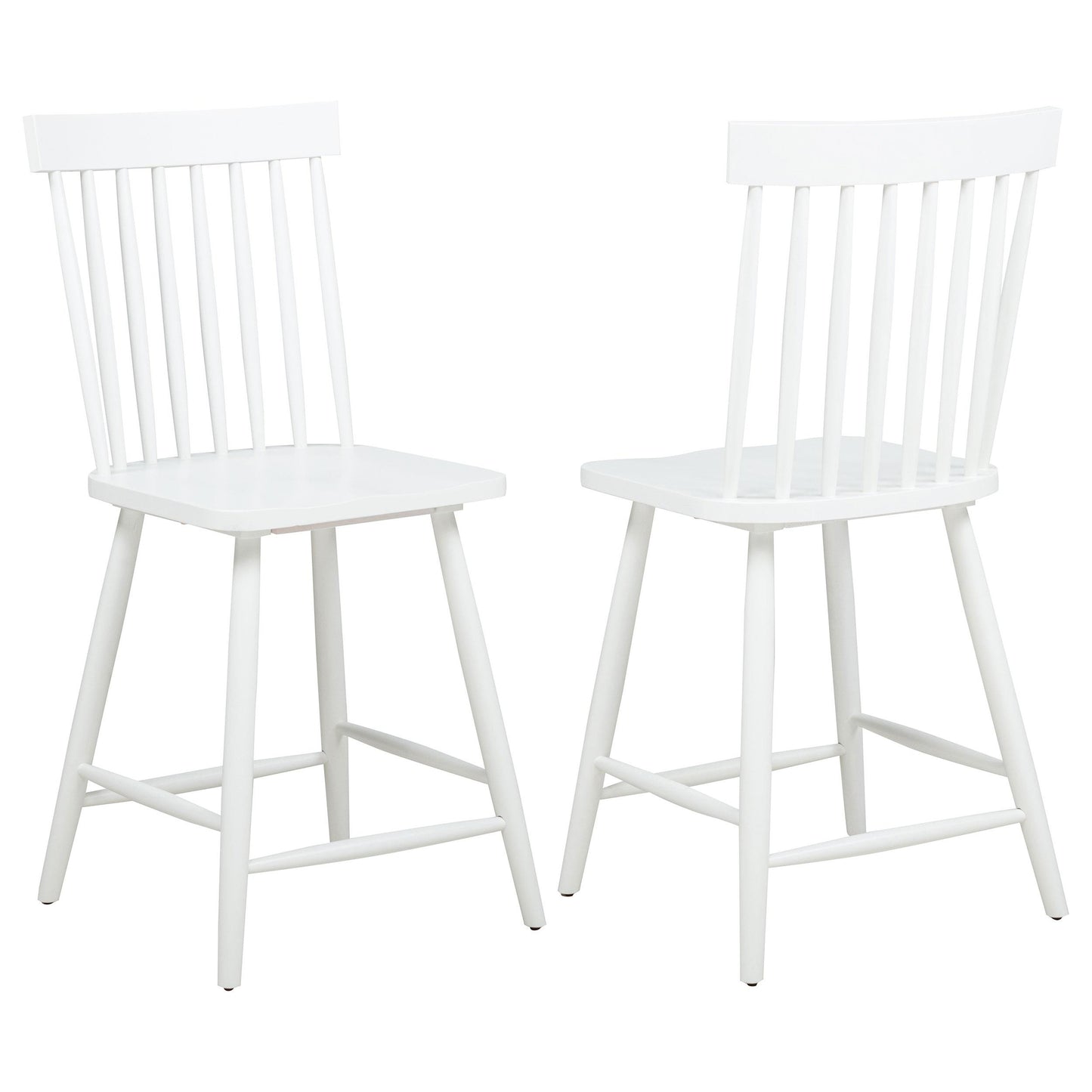  Coaster Furniture Andrews 122509WHT Set of 2 Windsor Counter Height Dining Side Chair - White IMAGE 3