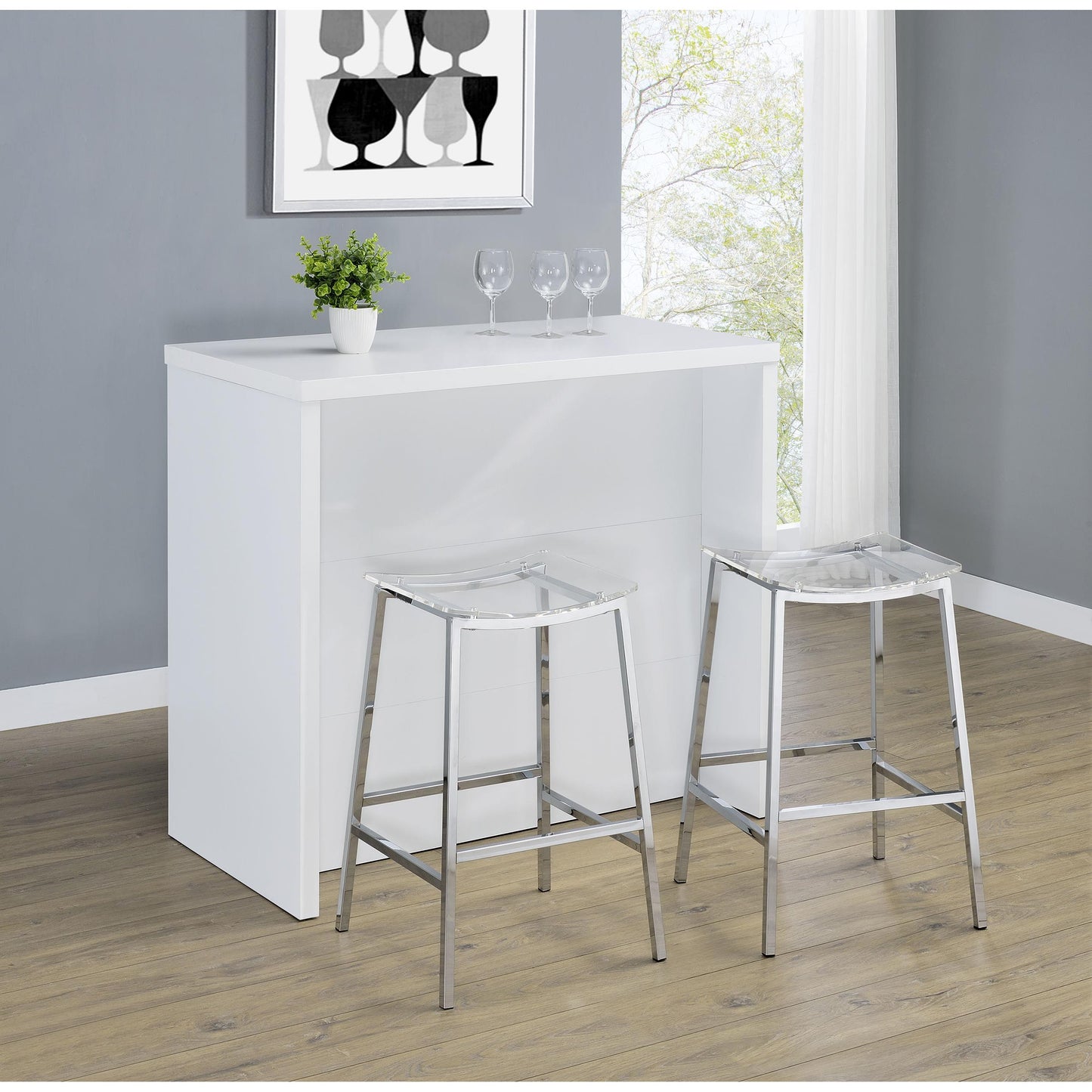  Coaster Furniture Topanga 182786 Engineered Wood Freestanding Home Bar - White IMAGE 6