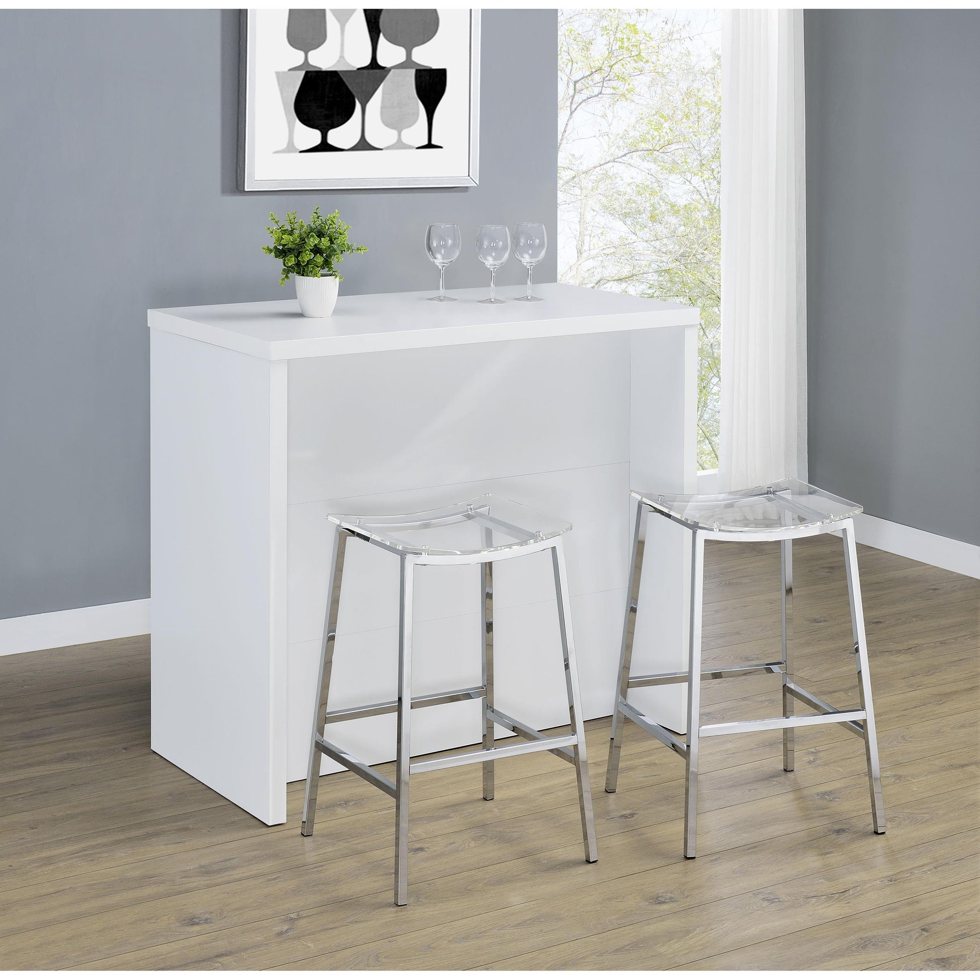  Coaster Furniture Topanga 182786 Engineered Wood Freestanding Home Bar - White IMAGE 6