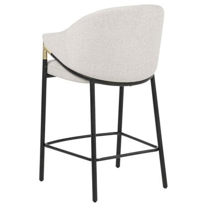  Coaster Furniture Chadwick 183436N Set of 2 Fabric Upholstered Counter Height Chair - Beige IMAGE 4