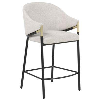  Coaster Furniture Chadwick 183436N Set of 2 Fabric Upholstered Counter Height Chair - Beige IMAGE 5