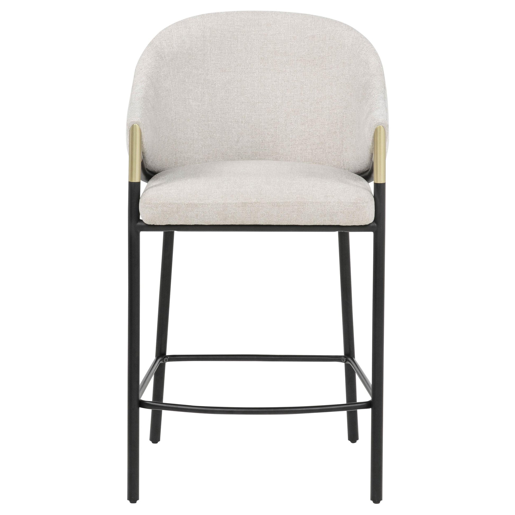  Coaster Furniture Chadwick 183436N Set of 2 Fabric Upholstered Counter Height Chair - Beige IMAGE 7