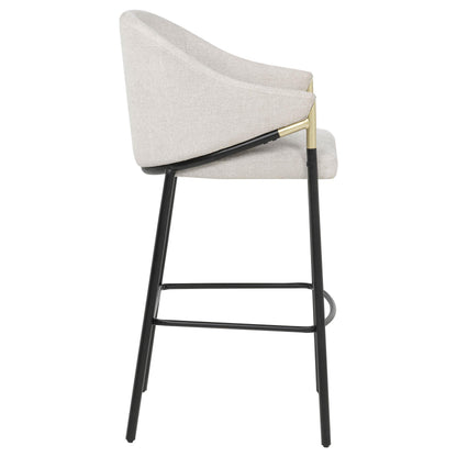  Coaster Furniture Chadwick 183437N Set of 2 Fabric Upholstered Bar Chair - Beige IMAGE 2