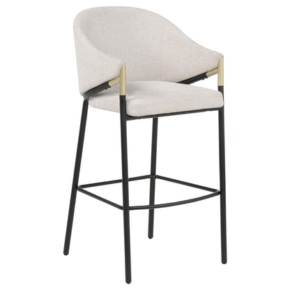  Coaster Furniture Chadwick 183437N Set of 2 Fabric Upholstered Bar Chair - Beige IMAGE 5