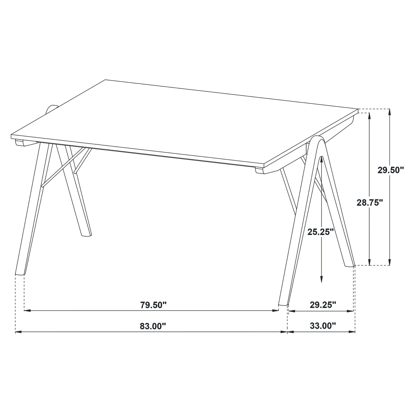  Coaster Furniture Randolph 192521 82-inch Rectangular Dining Table - Sheesham/Brown IMAGE 9