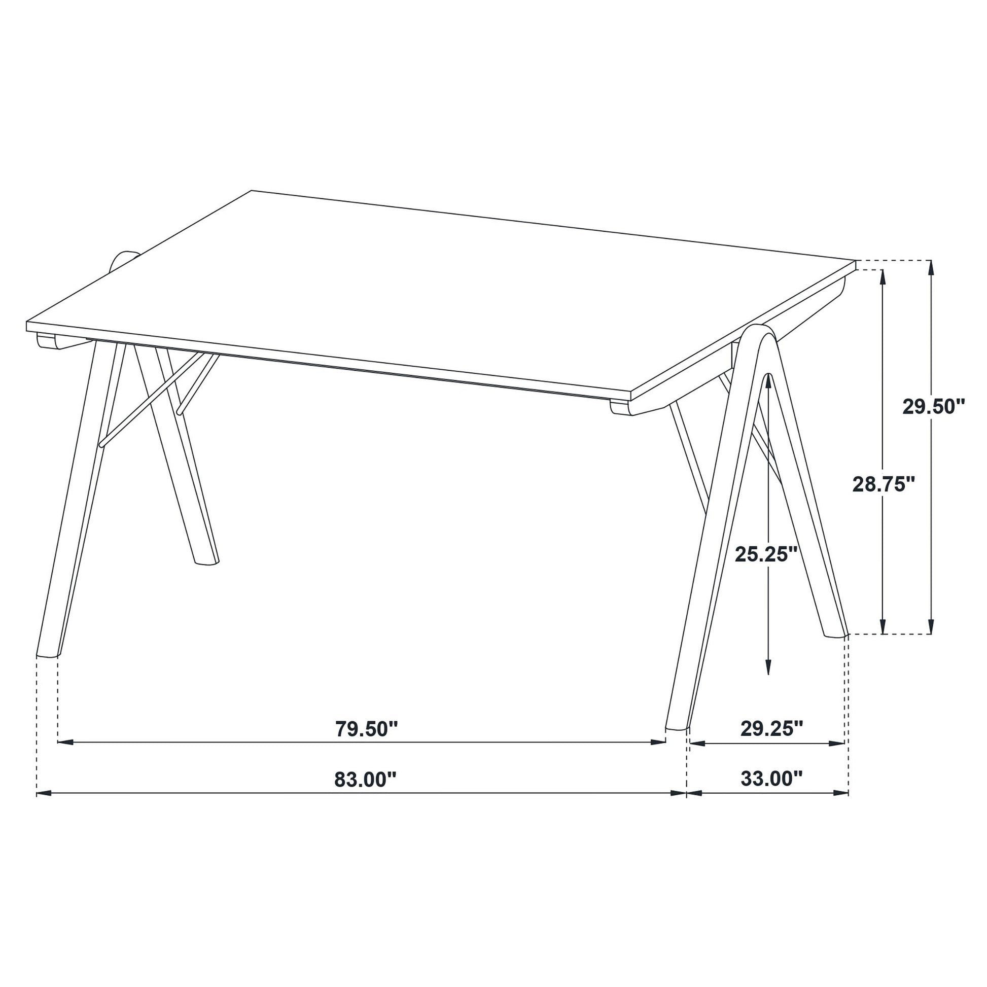  Coaster Furniture Randolph 192521 82-inch Rectangular Dining Table - Sheesham/Brown IMAGE 9