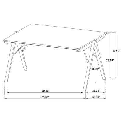  Coaster Furniture Randolph 192521 82-inch Rectangular Dining Table - Sheesham/Brown IMAGE 9