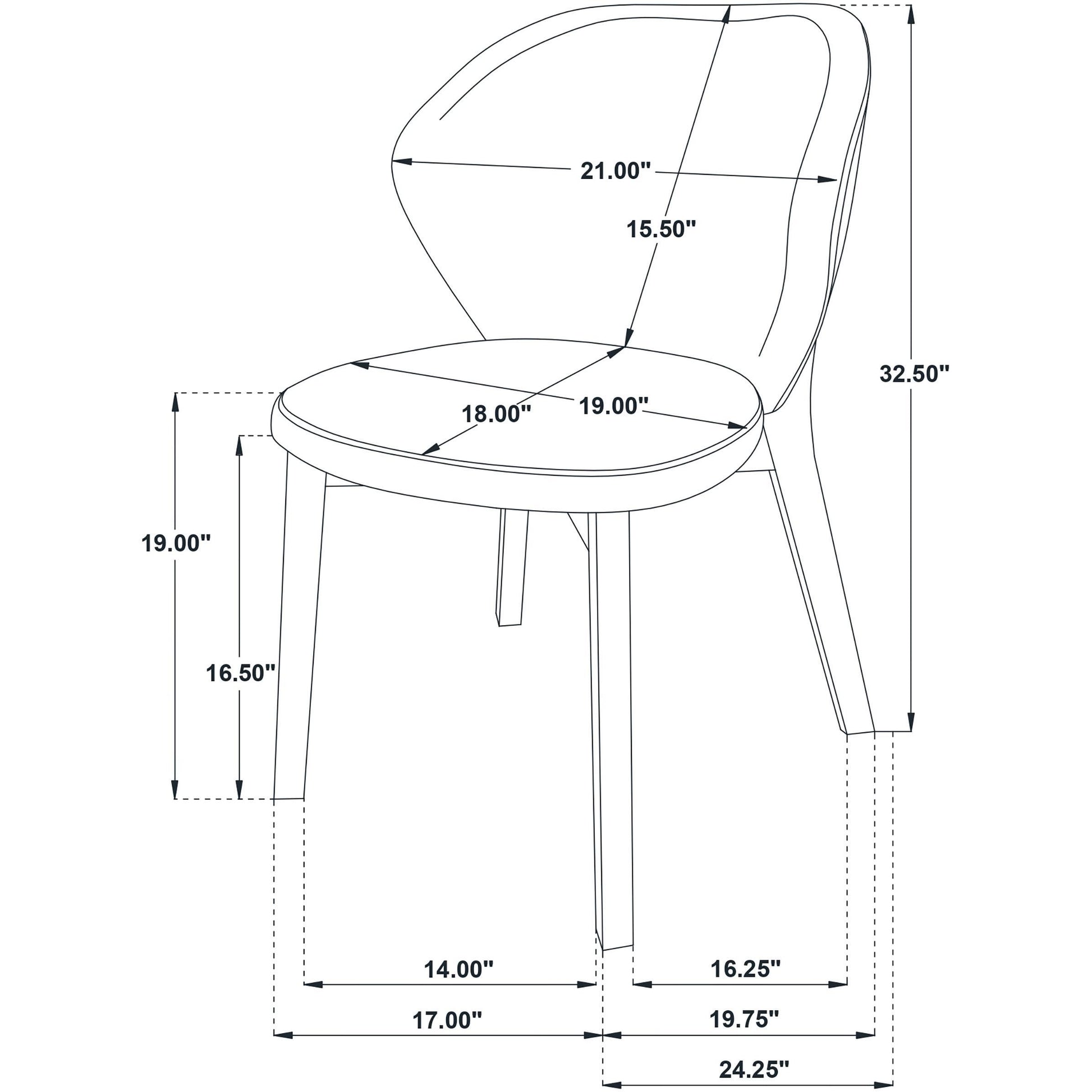  Coaster Furniture Randolph 192522 Set of 2 Dining Side Chair - Butterscotch/Brown IMAGE 14
