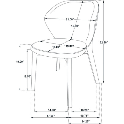  Coaster Furniture Randolph 192522 Set of 2 Dining Side Chair - Butterscotch/Brown IMAGE 14