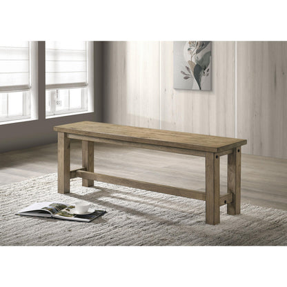  Coaster Furniture Cardova 192923 51-inch Solid Wood Dining Bench - Vineyard Oak IMAGE 5