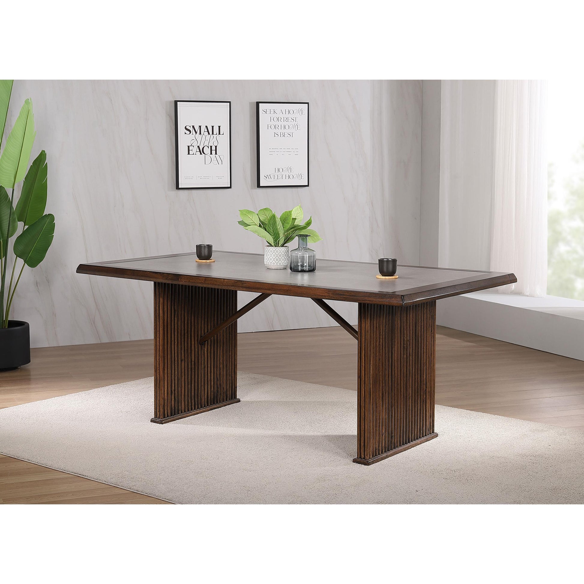 Coaster Furniture Sherwood 193591 72-inch Rectangular Dining Table - Brown IMAGE 3