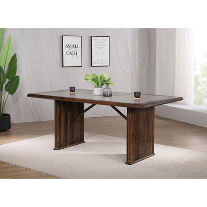  Coaster Furniture Sherwood 193591 72-inch Rectangular Dining Table - Brown IMAGE 3