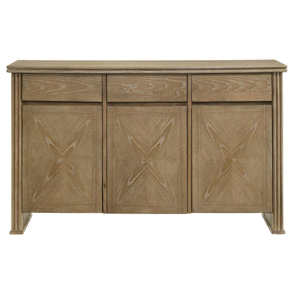  Coaster Furniture Adina 193615 3-door 59-inch Sideboard Server  - Distressed Light Brown IMAGE 10