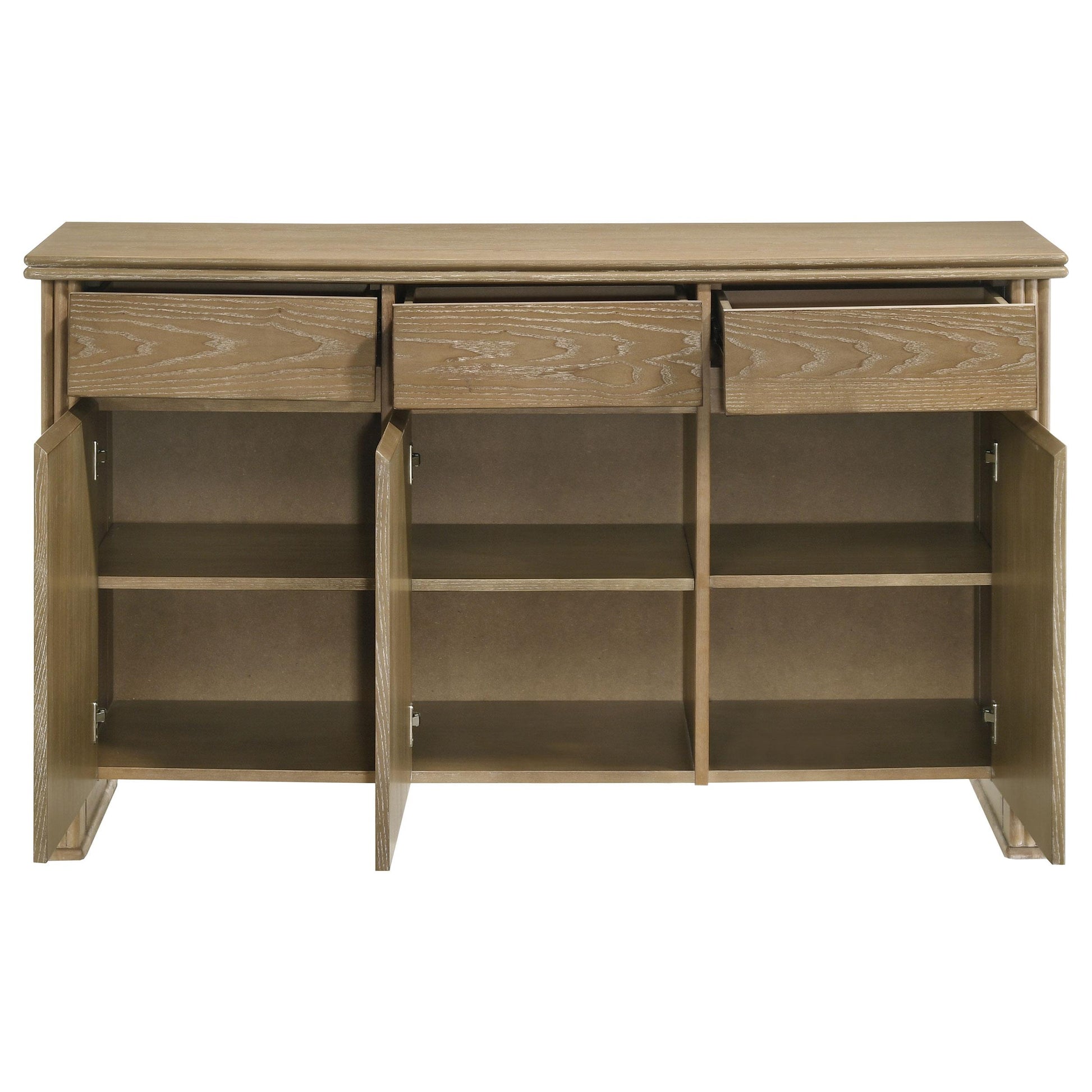  Coaster Furniture Adina 193615 3-door 59-inch Sideboard Server  - Distressed Light Brown IMAGE 12