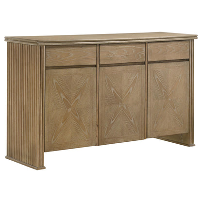  Coaster Furniture Adina 193615 3-door 59-inch Sideboard Server  - Distressed Light Brown IMAGE 3