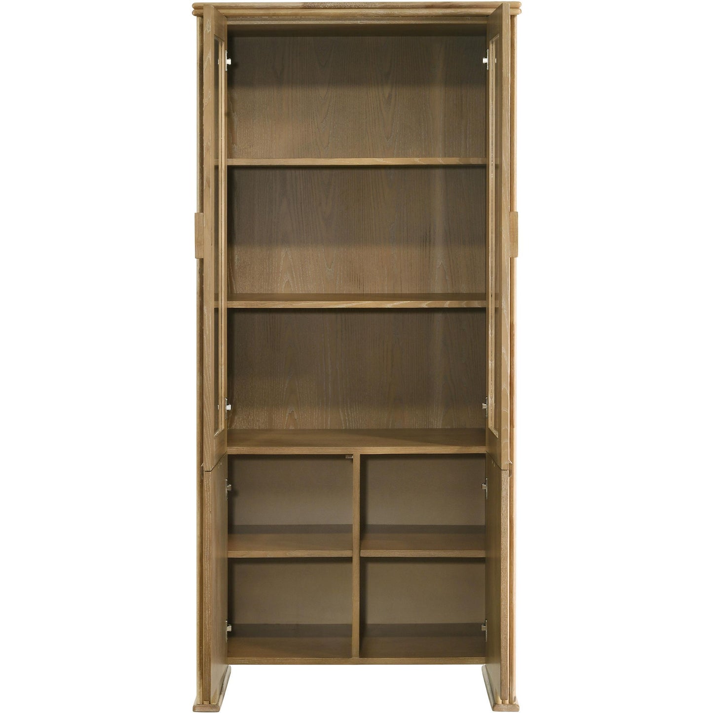  Coaster Furniture Adina 193616 77-inch Tall Display Cabinet  - Distressed Light Brown IMAGE 5