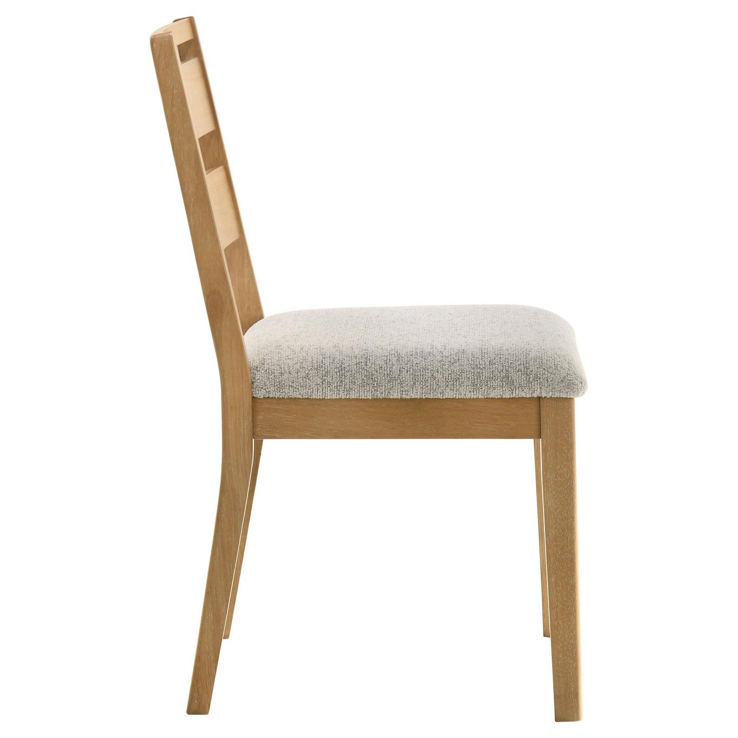  Coaster Furniture Duncan 193652 Set of 2 Ladder Back Dining Side Chair - Washed Oak IMAGE 3