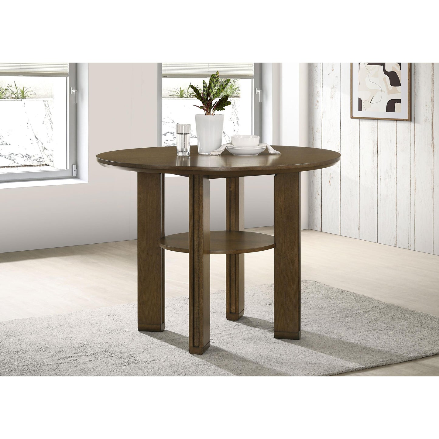  Coaster Furniture Ottowa 193668 47-inch Round Counter Height Dining Table - Brown IMAGE 3