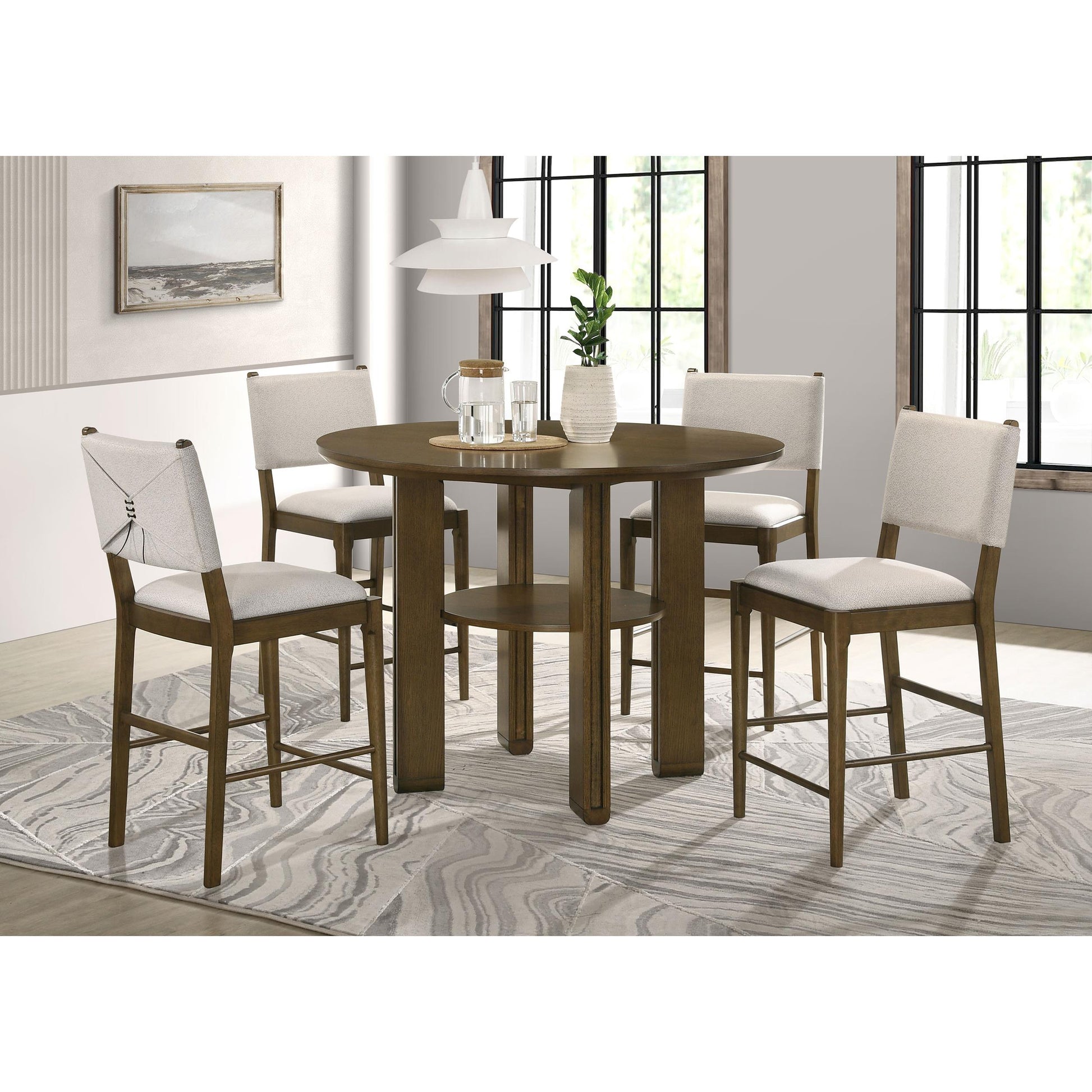  Coaster Furniture Ottowa 193668 47-inch Round Counter Height Dining Table - Brown IMAGE 8