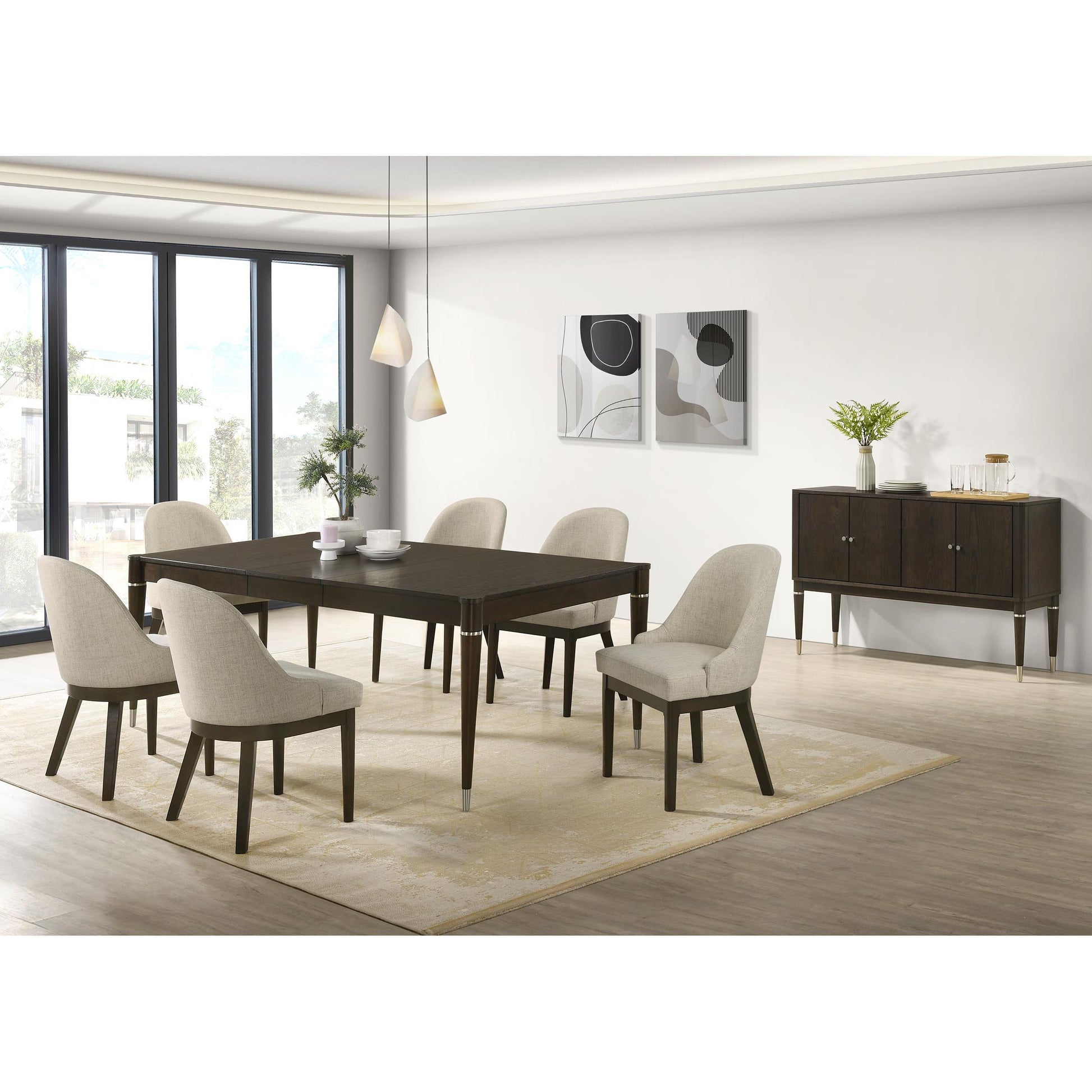  Coaster Furniture Reseda 193675 4-door Dining Sideboard Server with Shelves - Ash Brown IMAGE 14