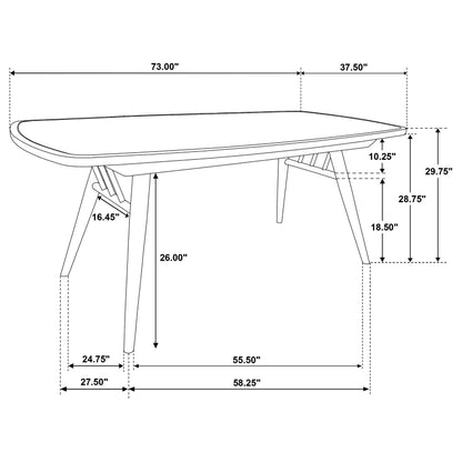  Coaster Furniture Croyden 193731 73-inch Rectangular Dining Table - Weathered Natural IMAGE 10