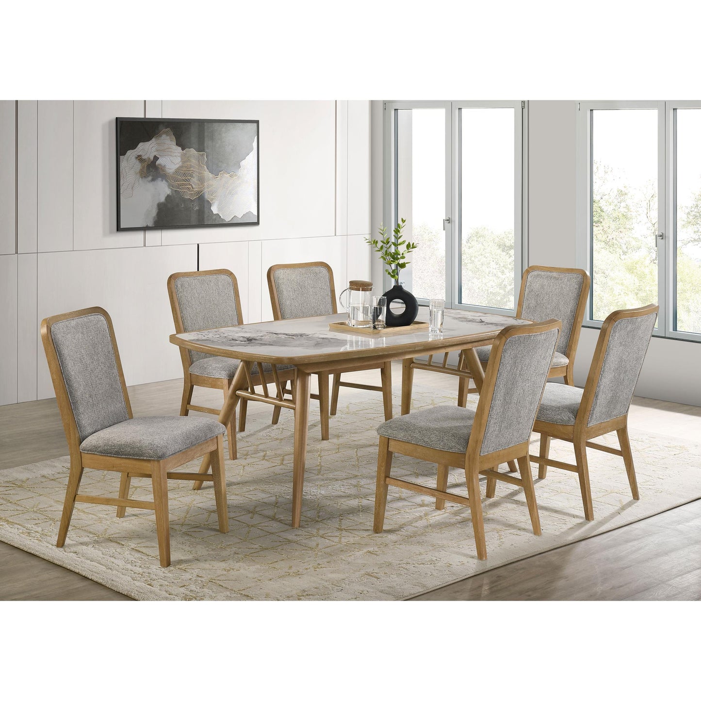  Coaster Furniture Croyden 193732 Set of 2 Dining Side Chair - Weathered Natural IMAGE 13