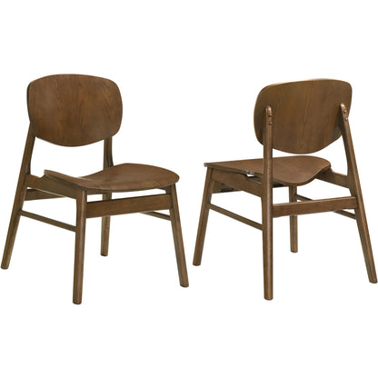  Coaster Furniture Benford 193832 Set of 2 Dining Side Chair Wood Seat - Dark Brown IMAGE 1
