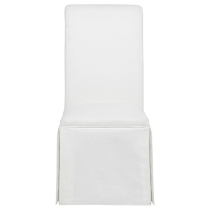  Coaster Furniture Shawna 193912WHT Set of 2 Upholstered Skirted Side Chair - White IMAGE 12