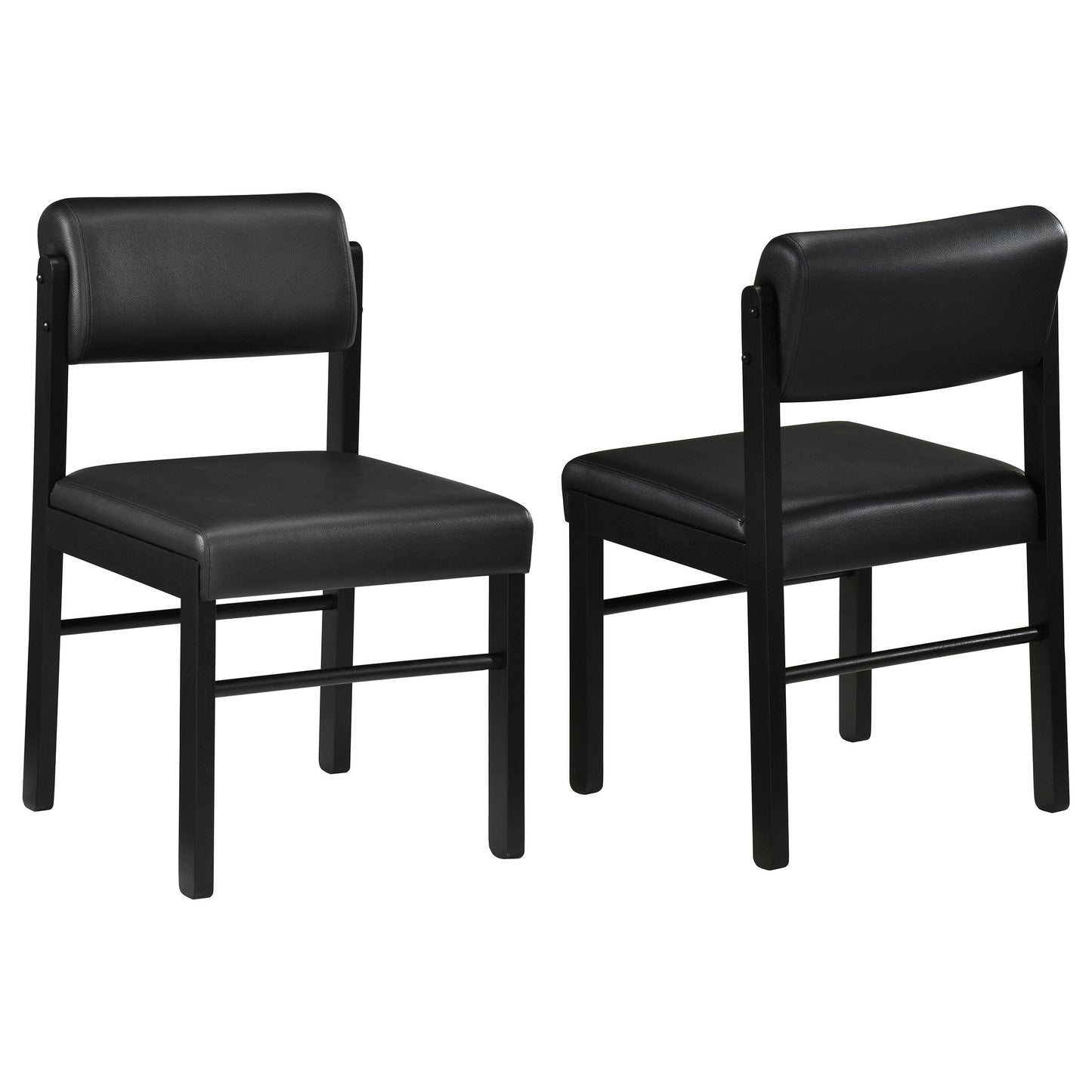  Coaster Furniture Kehoe 193922BLK Set of 2 Upholstered Dining Side Chair - Black IMAGE 1