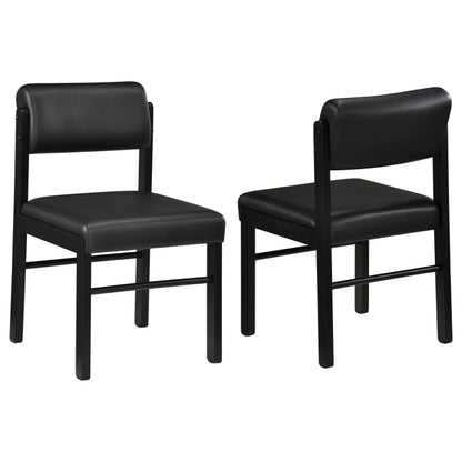  Coaster Furniture Kehoe 193922BLK Set of 2 Upholstered Dining Side Chair - Black IMAGE 1