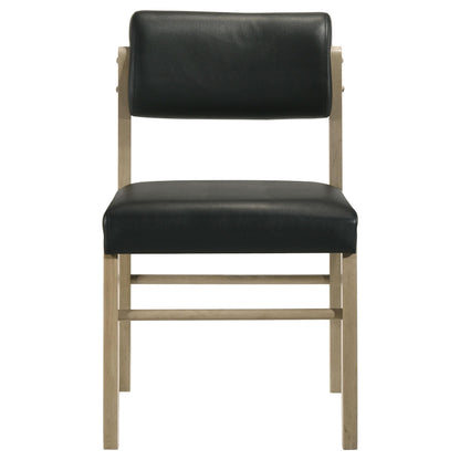  Coaster Furniture Kehoe 193922NAT Set of 2 Upholstered Dining Side Chair - Black/Natural Oak IMAGE 10