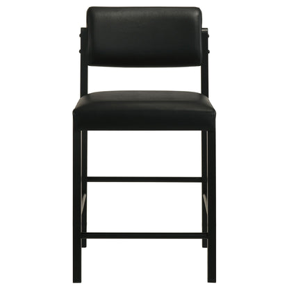  Coaster Furniture Kehoe 193929BLK Set of 2 Upholstered Counter Height Chair - Black IMAGE 10
