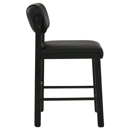  Coaster Furniture Kehoe 193929BLK Set of 2 Upholstered Counter Height Chair - Black IMAGE 2