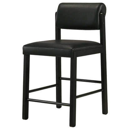  Coaster Furniture Kehoe 193929BLK Set of 2 Upholstered Counter Height Chair - Black IMAGE 3