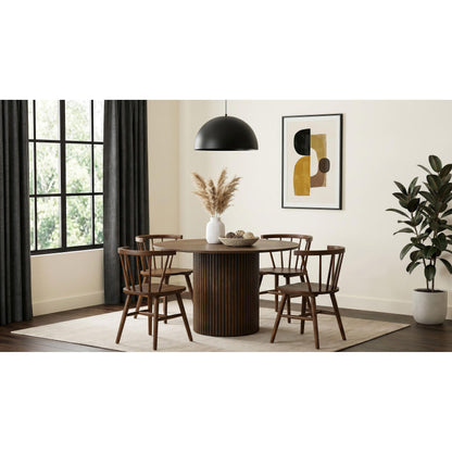  Coaster Furniture Hamlyn 193930WAL 47-inch Round Wood Dining Room Table - Walnut IMAGE 7