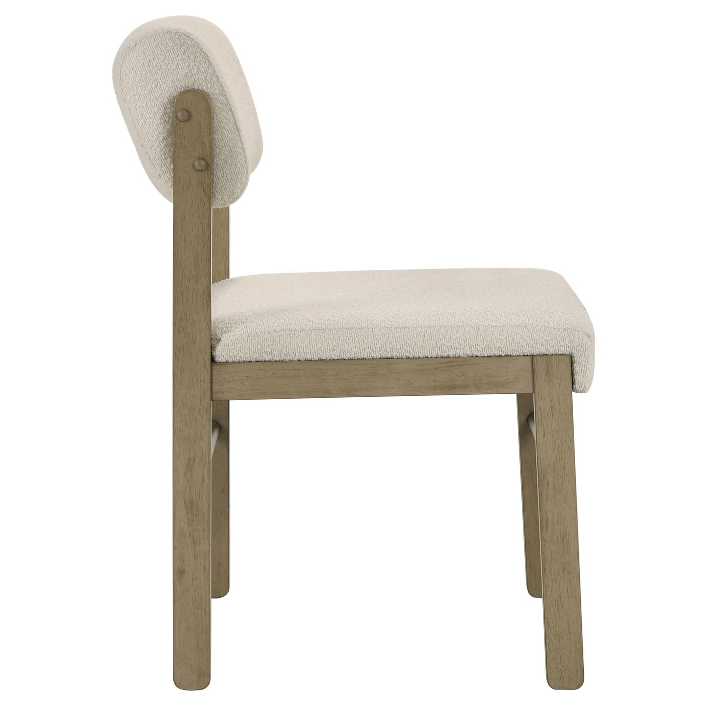  Coaster Furniture Kehoe 193932NAT Set of 2 Upholstered Dining Side Chair - Cream/Natural Oak IMAGE 2