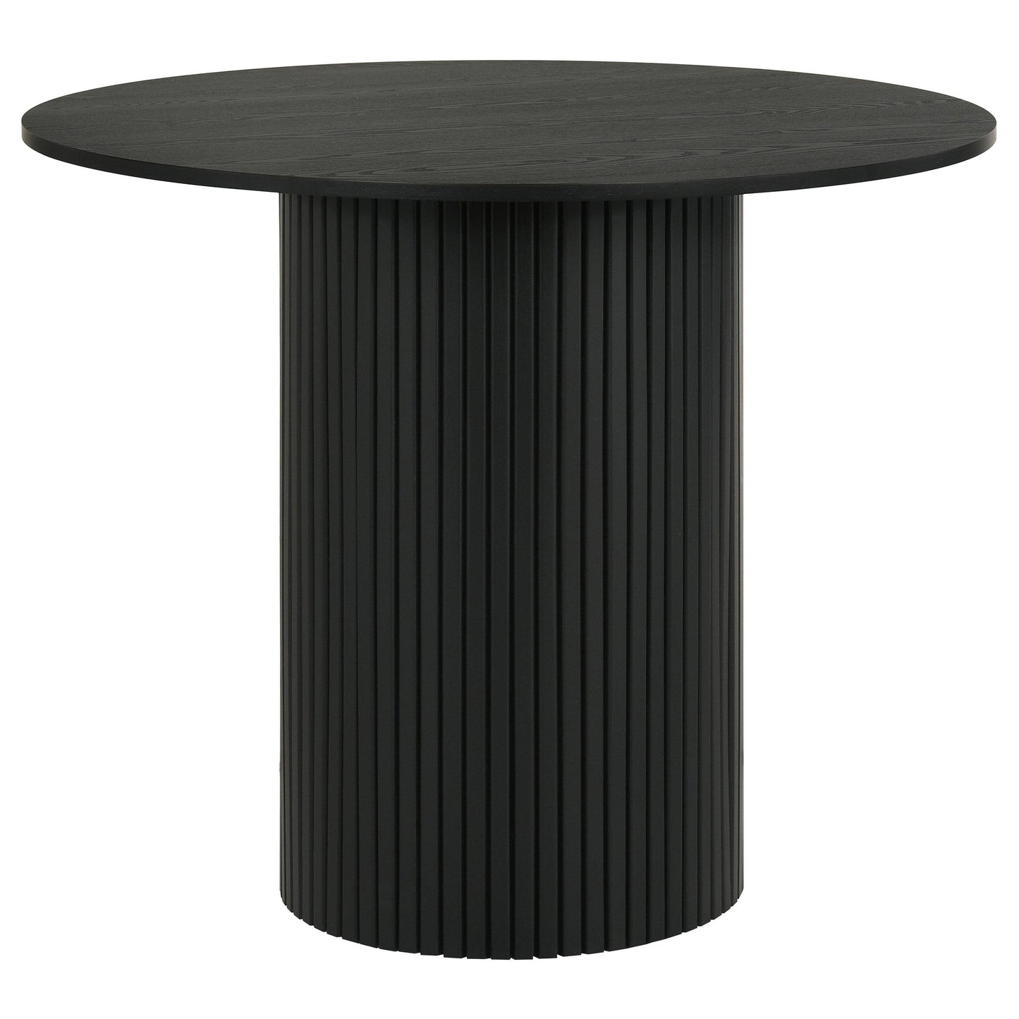 Coaster Furniture Hamlyn 193938BLK 43-inch Round Wood Counter Height Dining Table - Black IMAGE 1