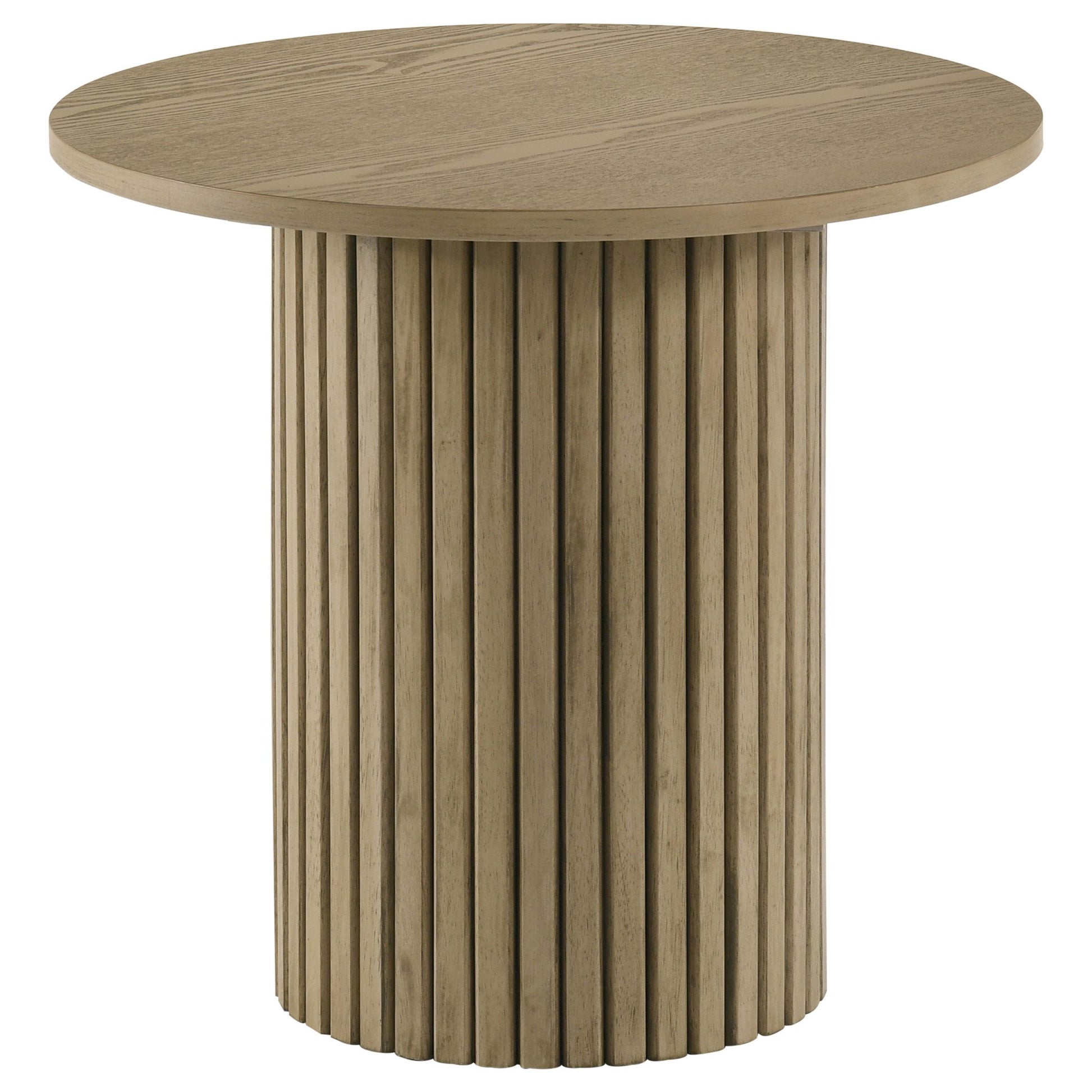  Coaster Furniture Hamlyn 193938NAT 43-inch Round Wood Counter Height Dining Table - Natural Oak IMAGE 1