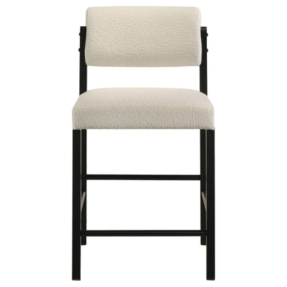  Coaster Furniture Kehoe 193939BLK Set of 2 Upholstered Counter Height Chair - Cream/Black IMAGE 10