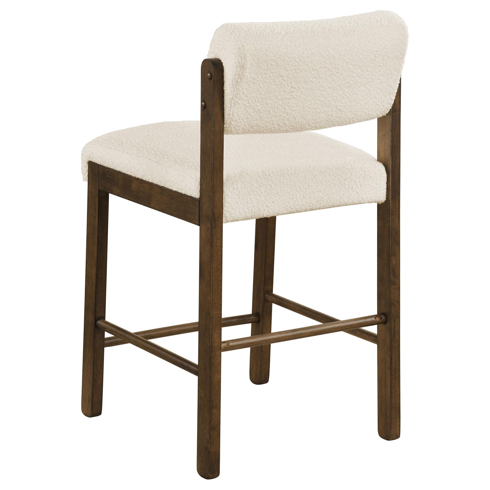  Coaster Furniture Kehoe 193939WAL Set of 2 Upholstered Counter Height Chair - Cream/Walnut IMAGE 4